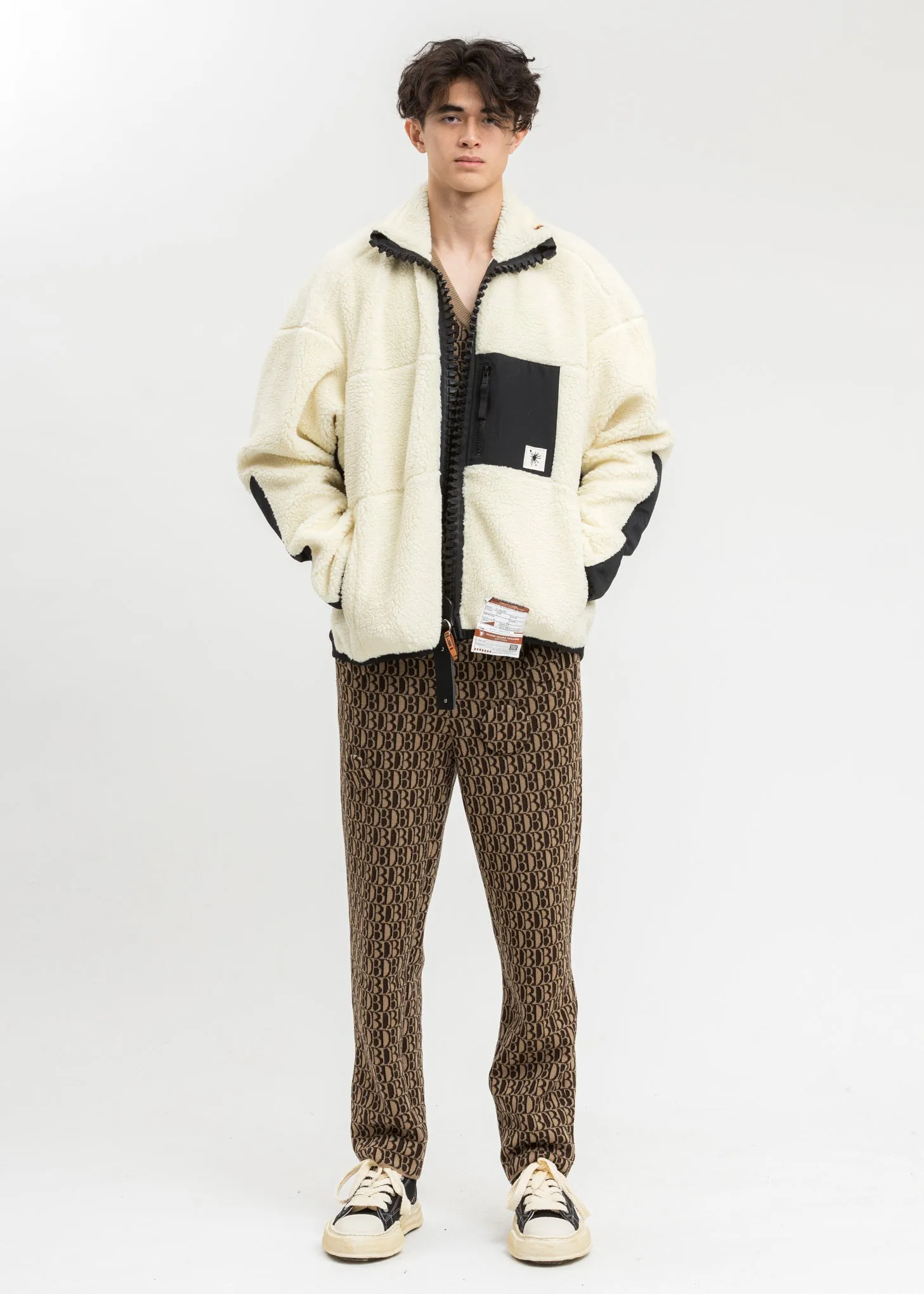 White Wide Back Boa Jacket
