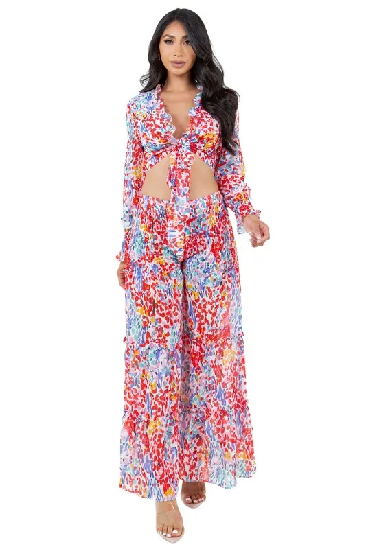 Women fashion Summer Pants Set