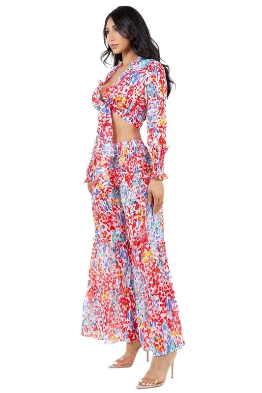 Women fashion Summer Pants Set