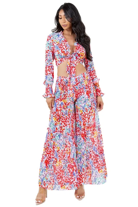 Women fashion Summer Pants Set