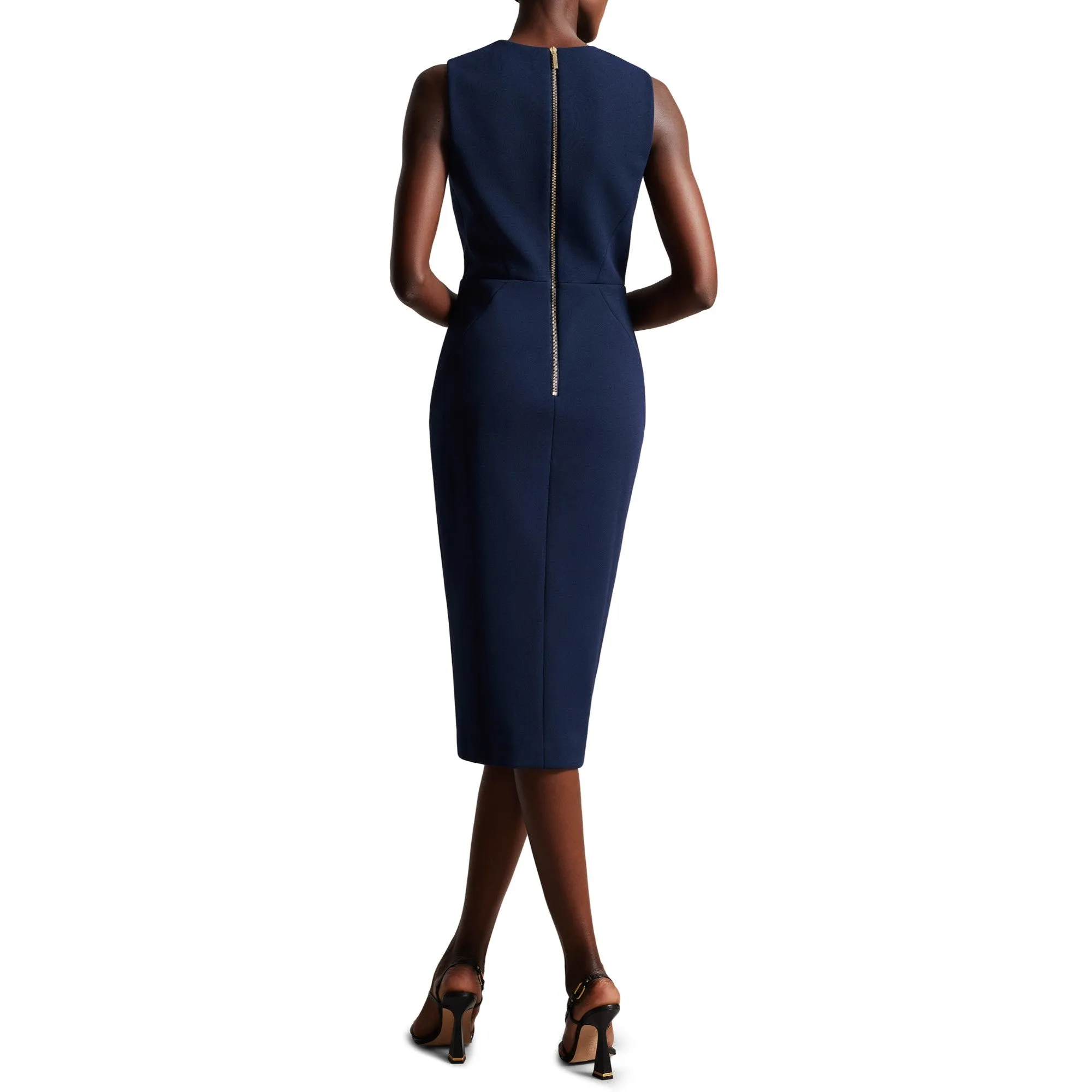 Women Wmd-Tilolah-Seam Detail Bodycon Dress - Dk-Navy