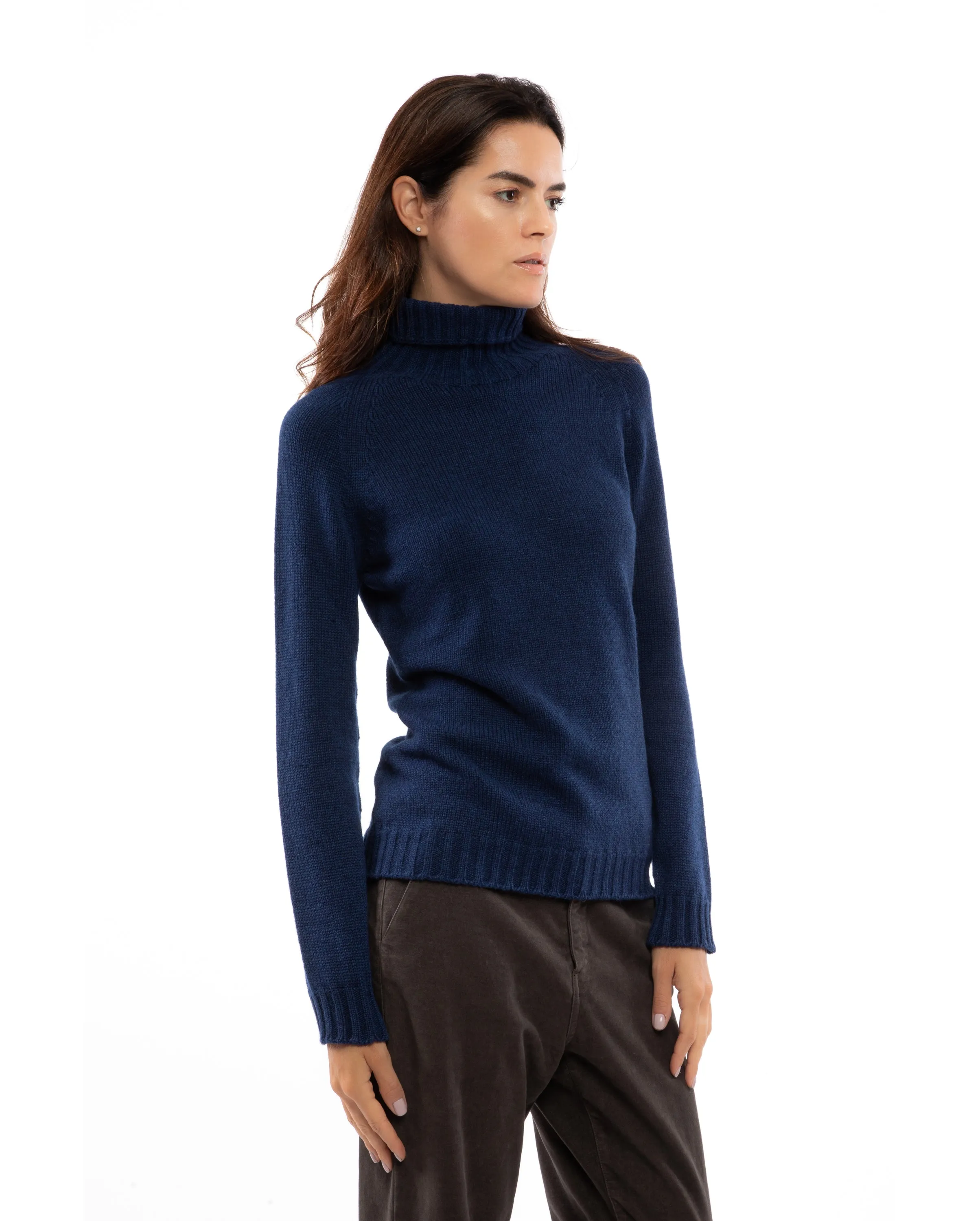 Women's Cashmere Raglan Sleeve Turtleneck Sweater Taupe