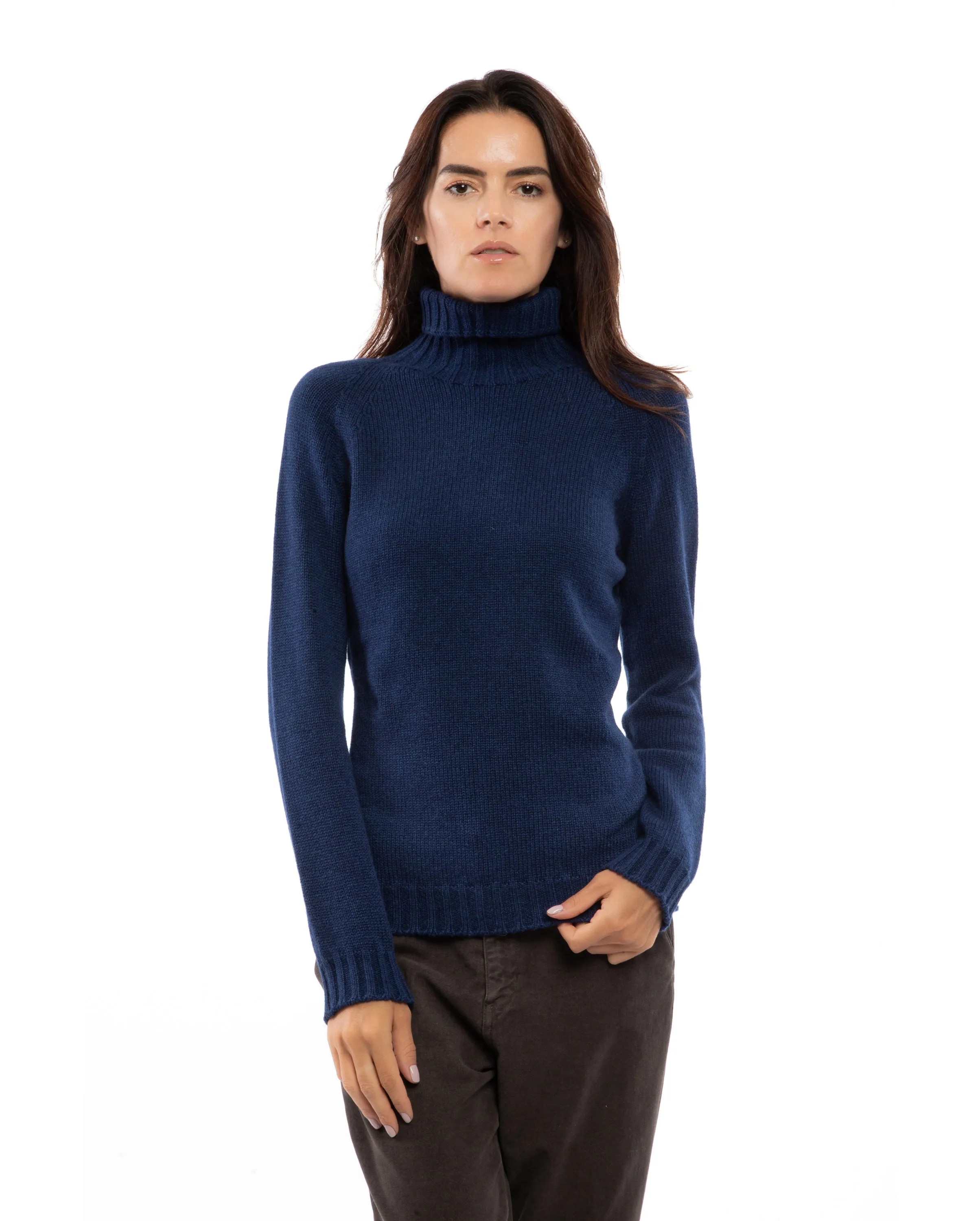 Women's Cashmere Raglan Sleeve Turtleneck Sweater Taupe