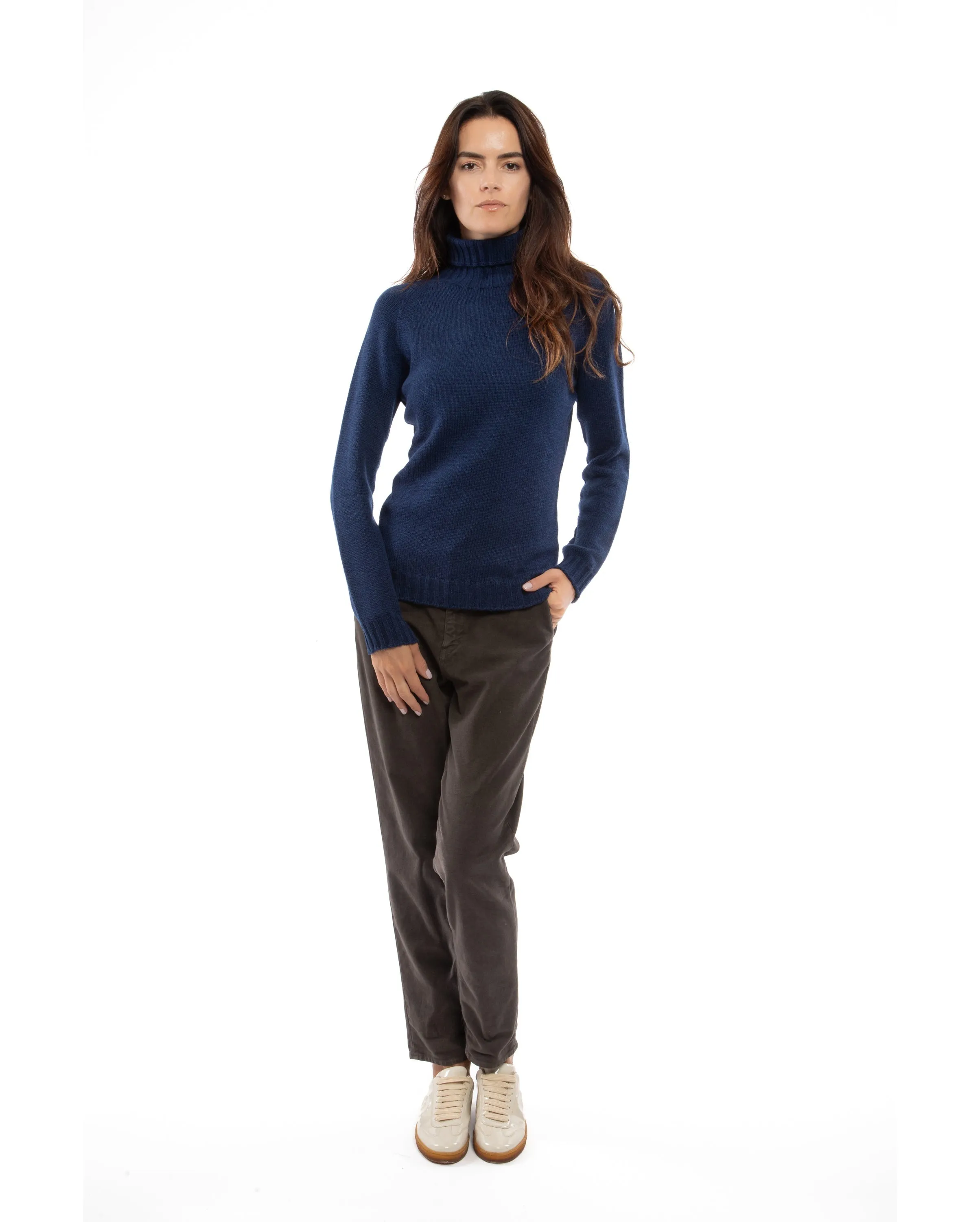 Women's Cashmere Raglan Sleeve Turtleneck Sweater Taupe