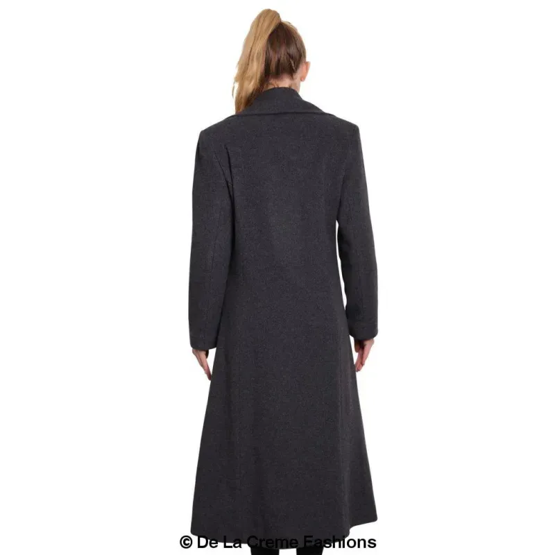 Womens Large Lapel Long Coat