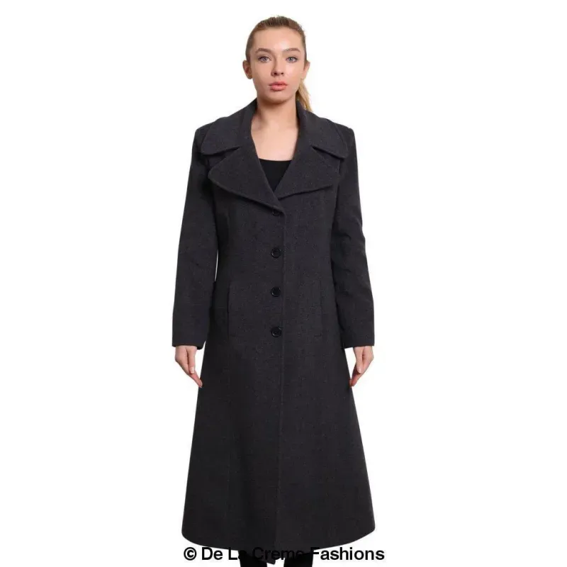 Womens Large Lapel Long Coat