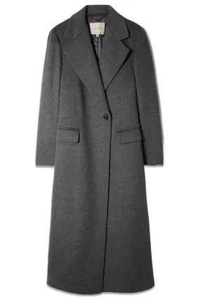 Wool Maxi City Coat, Charcoal