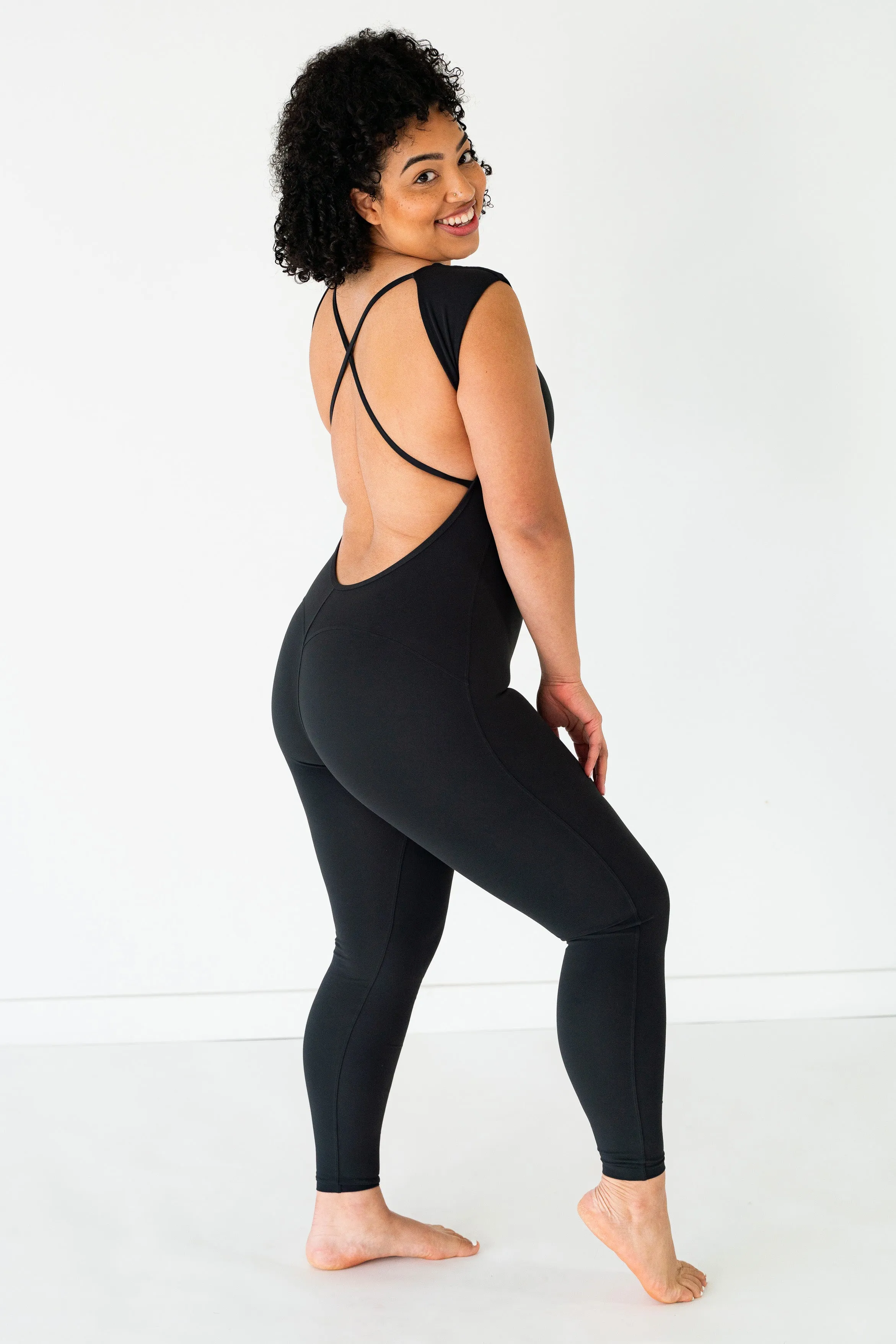 X- Back One Piece | Black
