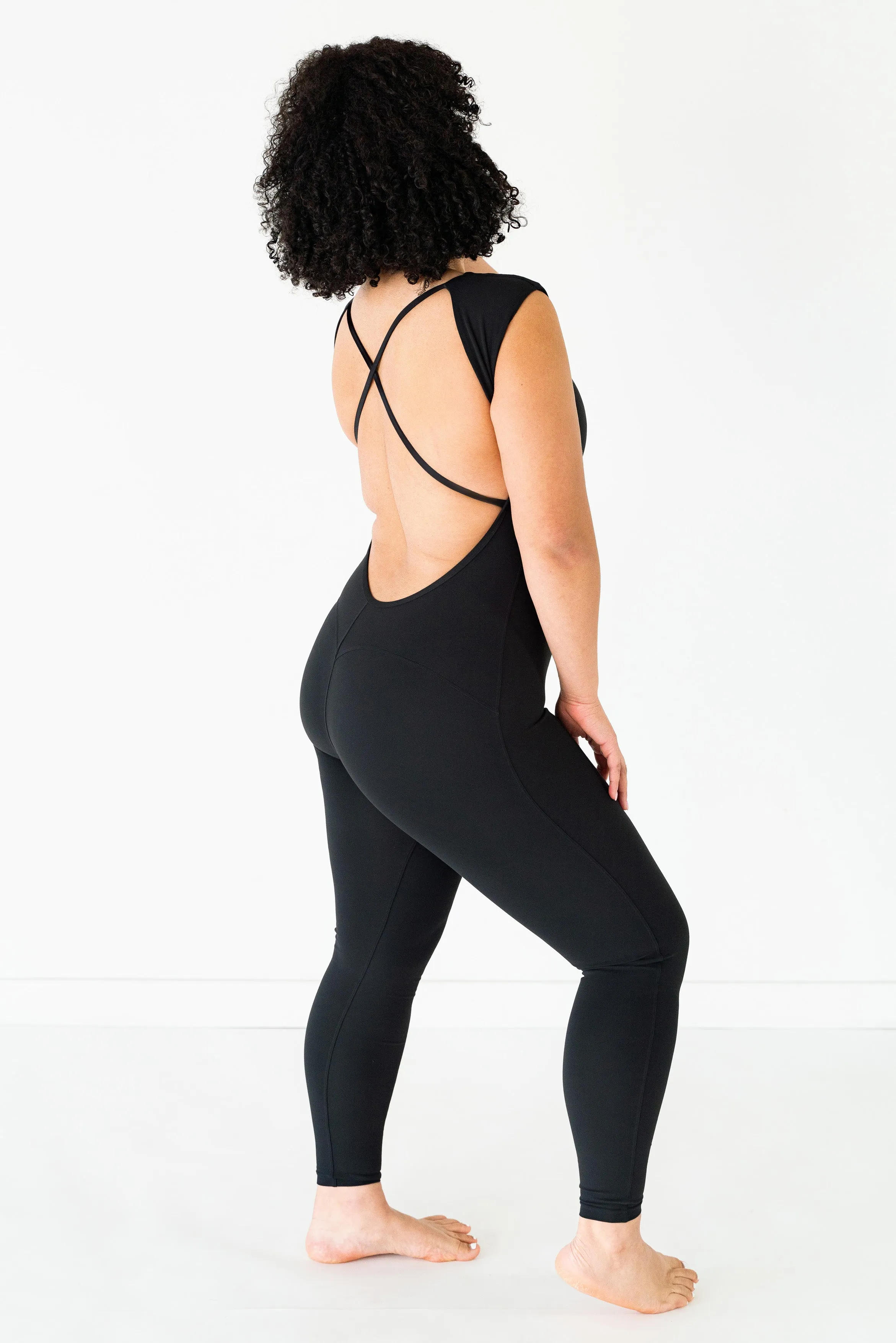 X- Back One Piece | Black