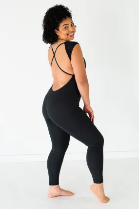 X- Back One Piece | Black