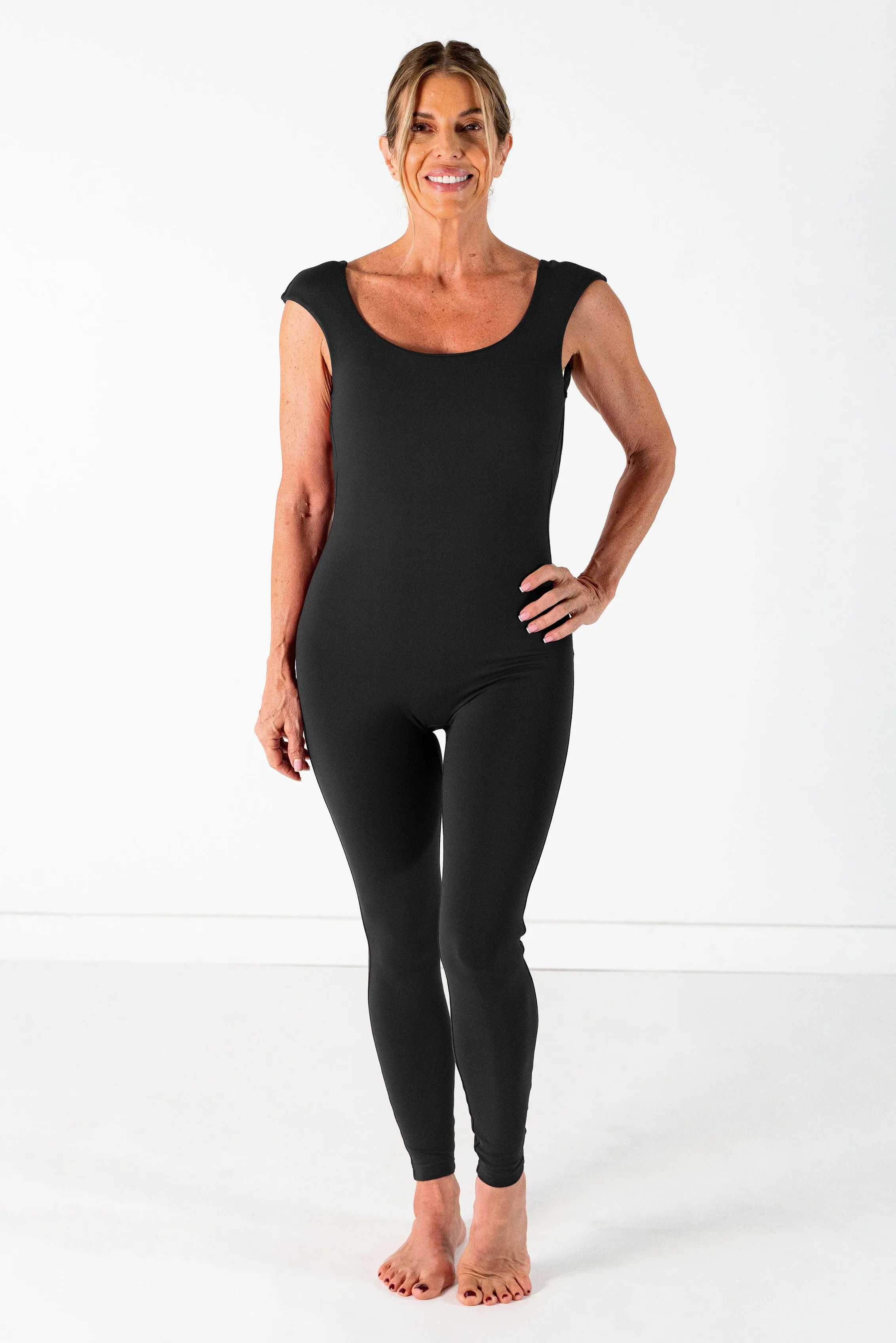 X- Back One Piece | Black