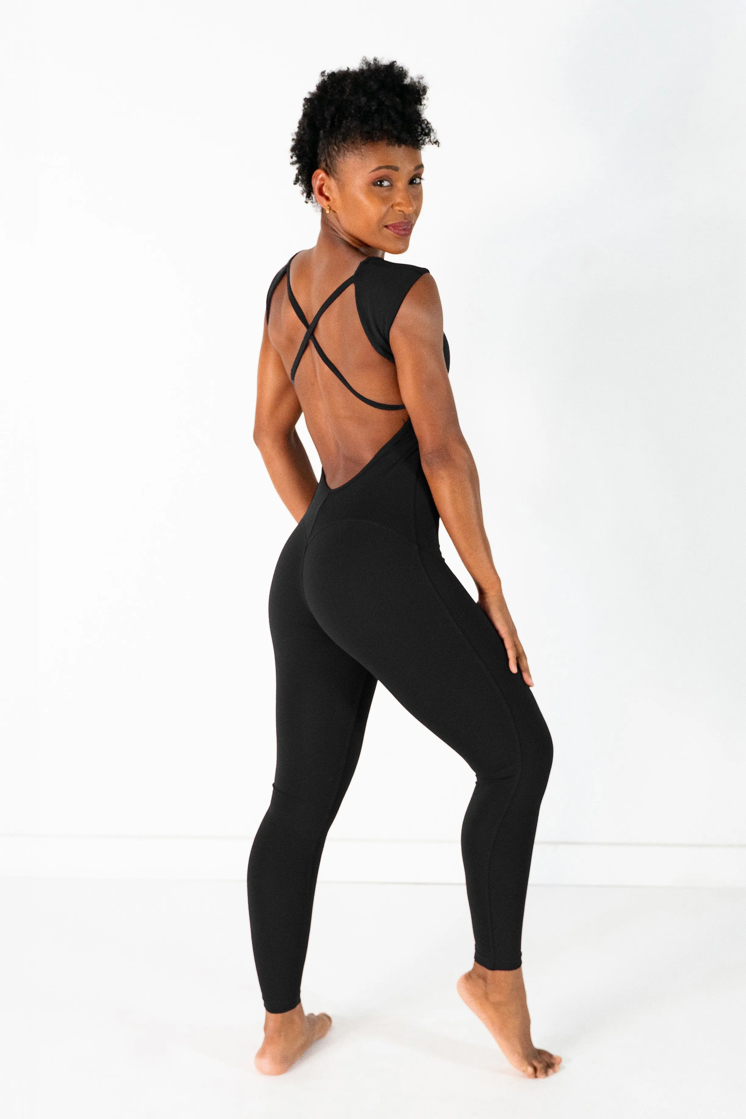 X- Back One Piece | Black