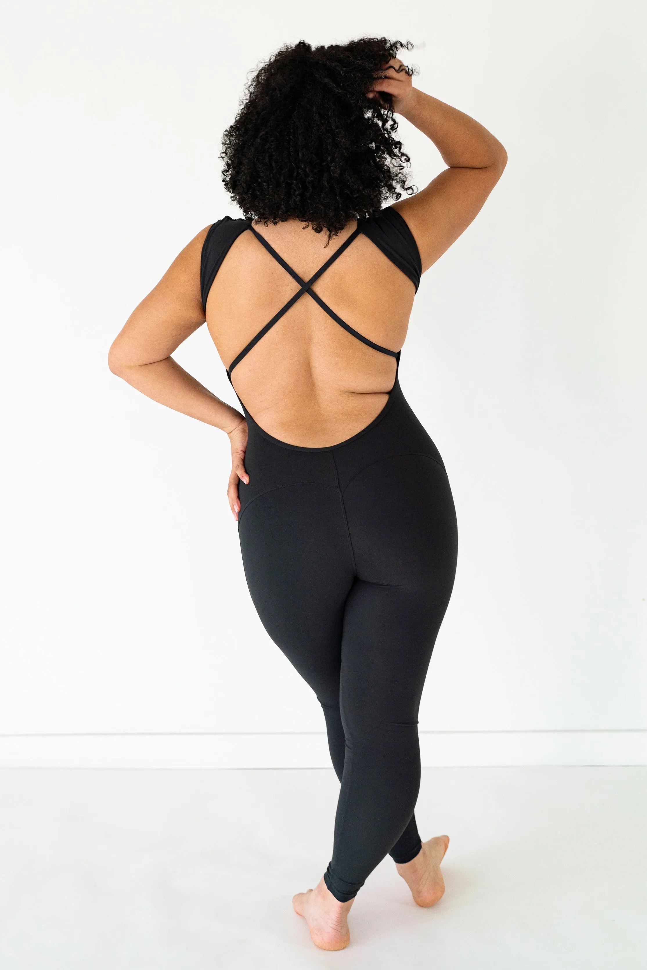 X- Back One Piece | Black