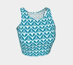 ZenVibe Crop Big Blossoms Blue