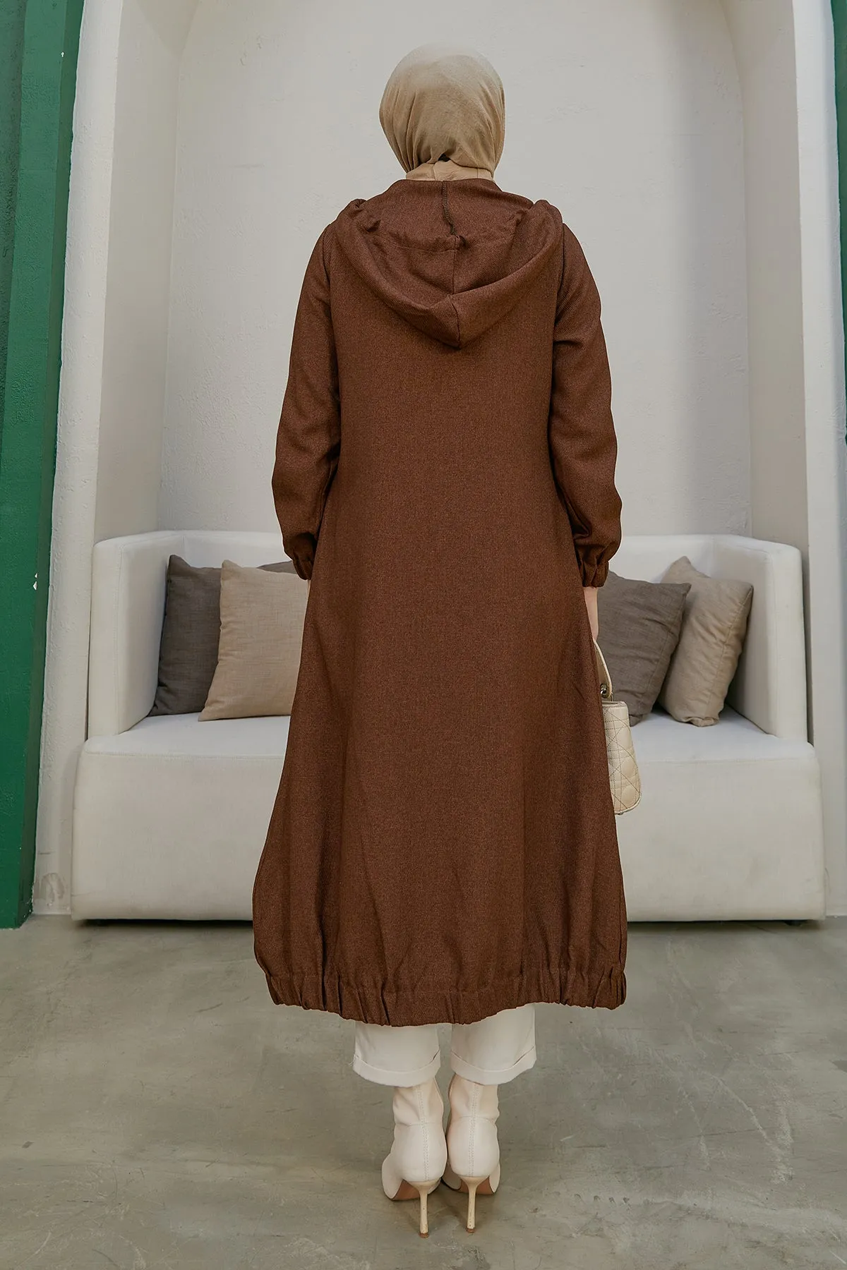 ZRF Women Hooded Zippered Coat - Brown - Central Coast
